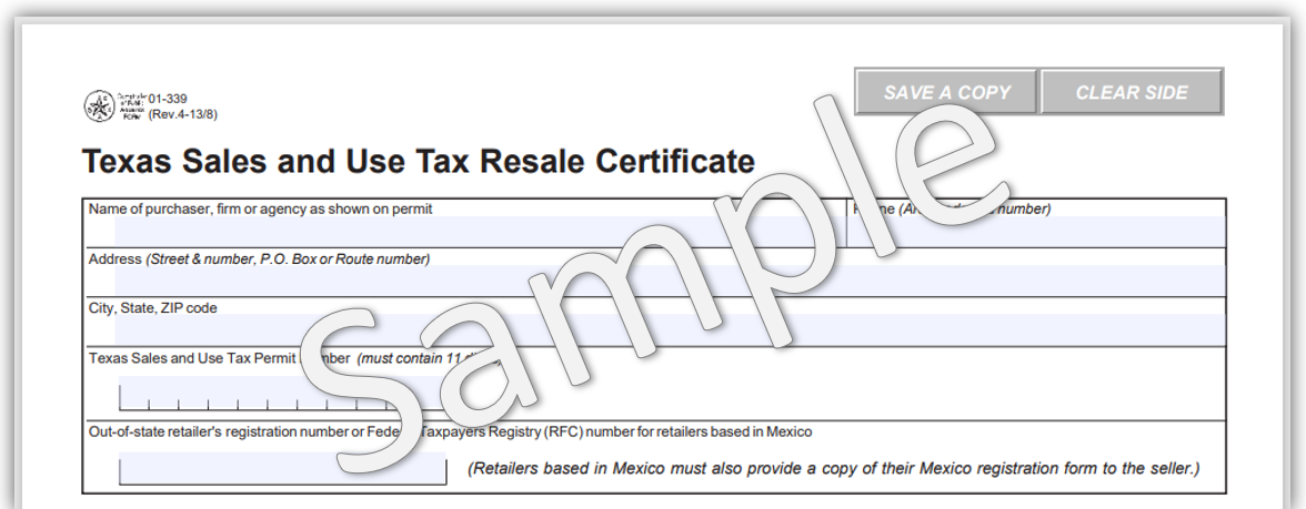 Texas “sales And Use Tax Permit” Y El “resale Certificate” Todo Lo Que Tienes Que Saber 0555