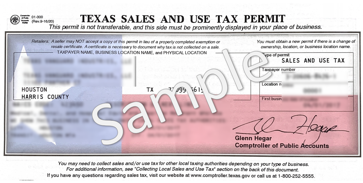tax id number texas